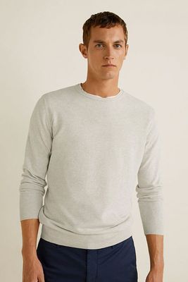Structured Cashmere Cotton Sweater from Mango