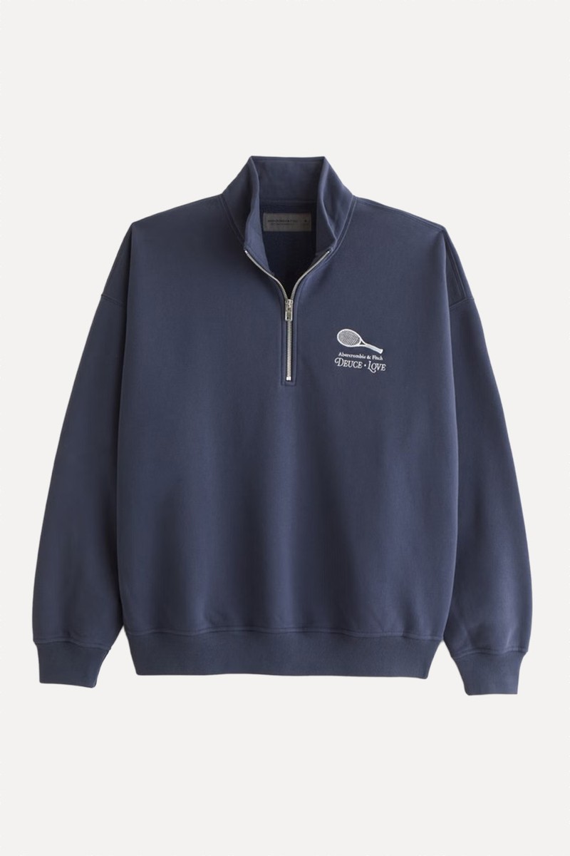 Tennis Logo Half-Zip Sweatshirt
