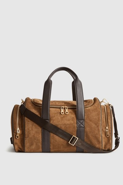 Bellingham Suede Nylon Sporty Holdall from Reiss