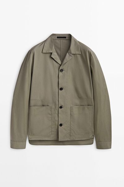 Cotton Overshirt With Pockets