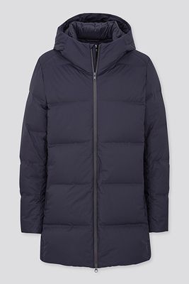 Seamless Down Hooded Long Coat from Uniqlo