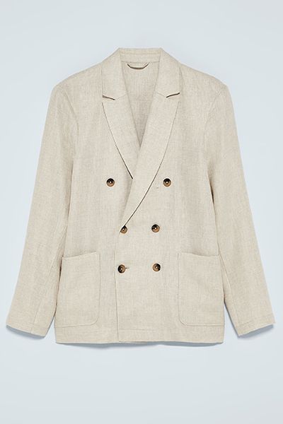 Double Breasted Linen Blazer from Zara