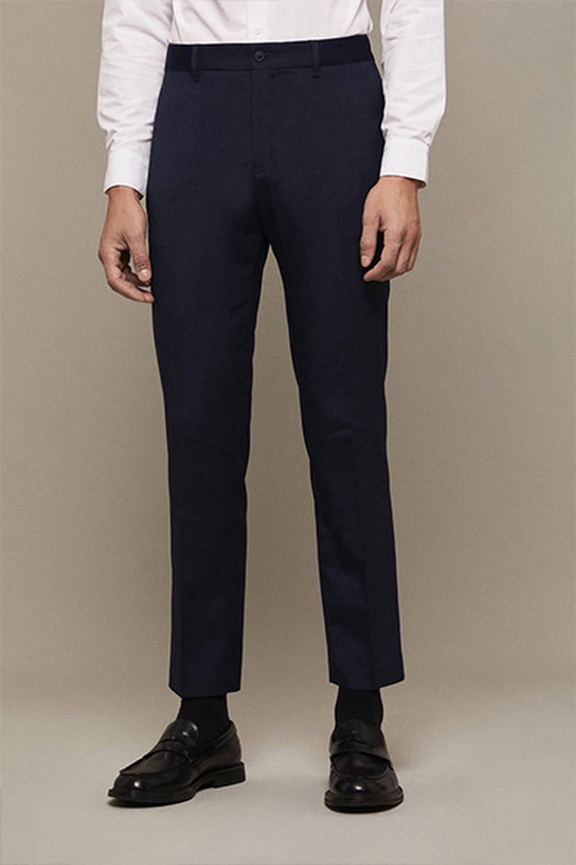 Navy Slim Fit Trousers