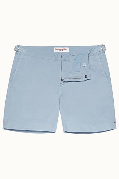 Mid-Length Cotton Twill Shorts