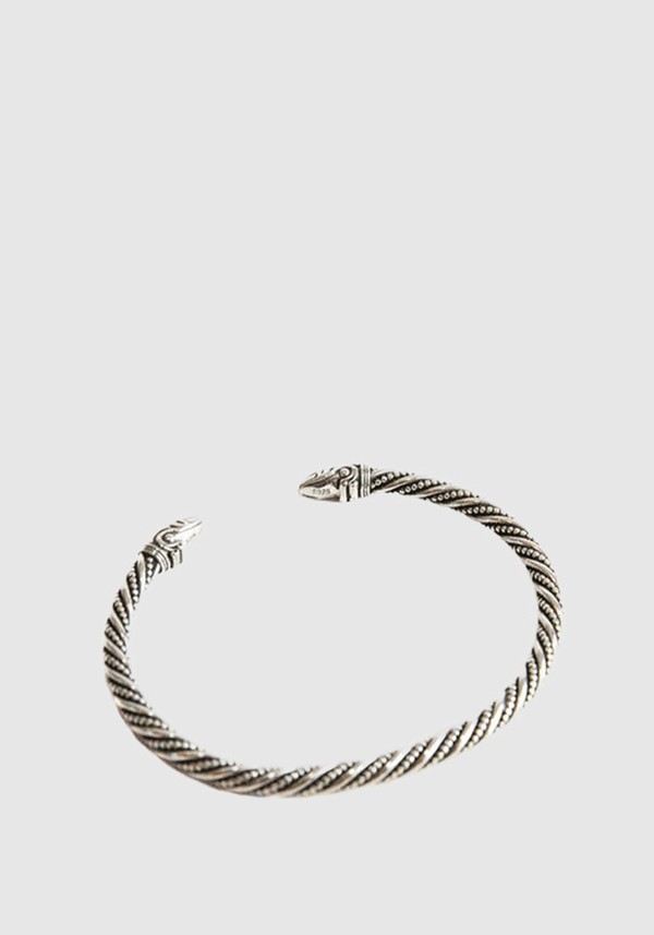 Silver Spiked Detailed Bangle from Serge DeNimes