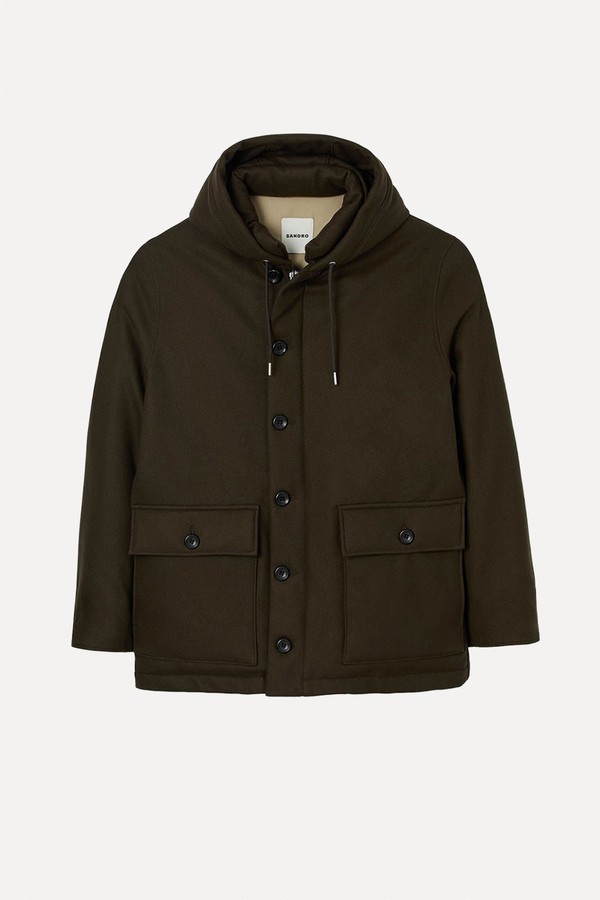 Hooded Wool Parka from Sandro