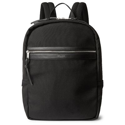 City Leather Canvas Backpack from Saint Laurent