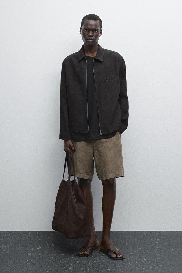 100% Linen Bermuda Shorts from Massimo Dutti