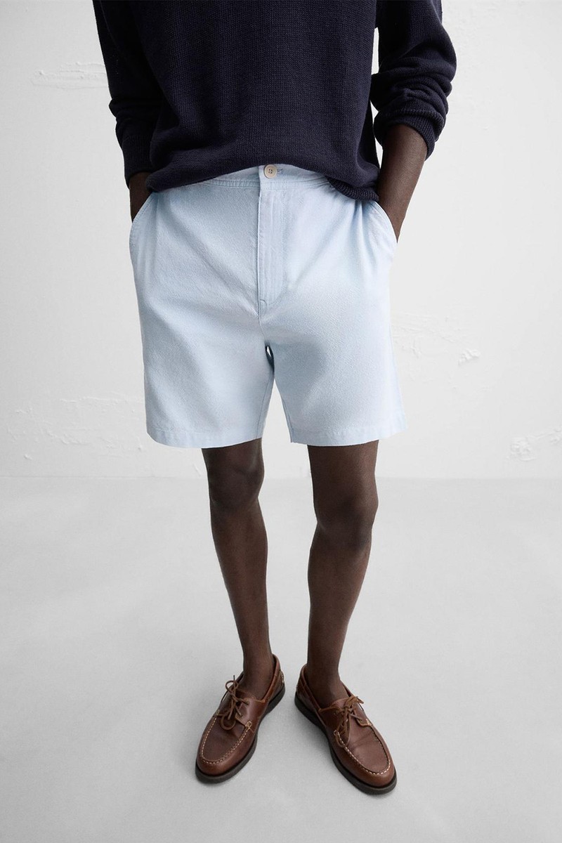 Cotton Linen Bermuda Shorts