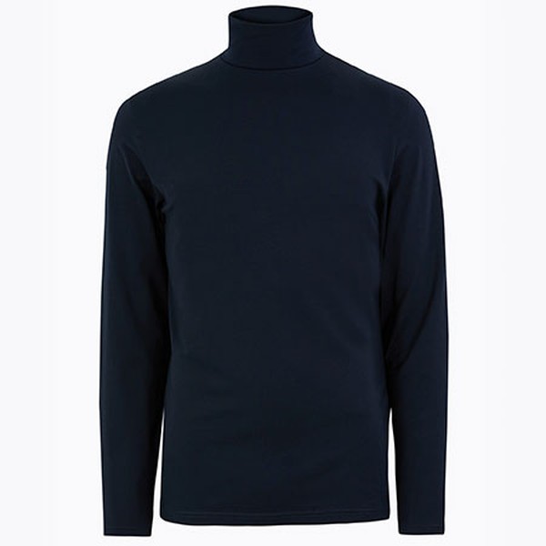 Cotton Rich Roll Neck Top