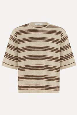Sand Knitted Stripe Tee