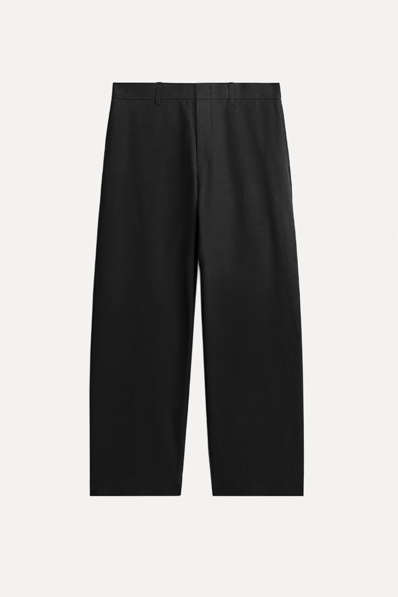 Cotton Wide-Leg Chinos