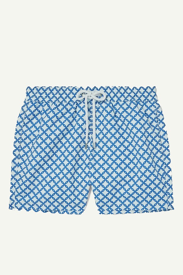 Straight-Leg Mid-Length Printed Swim Shorts from FRESCOBOL CARIOCA