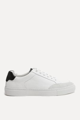 Ashley Perf Leather Contrast Sole Trainers from Reiss