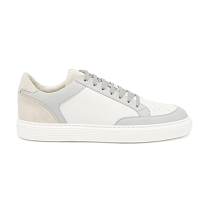 Panelled Leather And Suede Trainers from Brunello Cucinelli