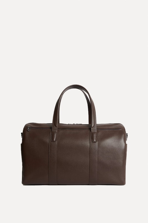 Leather Pebble Grain Weekend Bag from Marks & Spencer