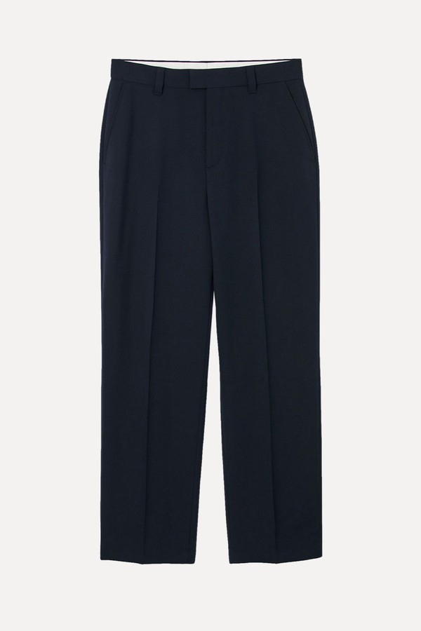 Regular-Fit Wide-Leg Wool Trousers from Sandro