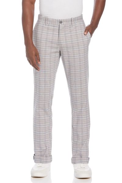 Brown Plaid Chino Slim Fit Trouser from Penguin 