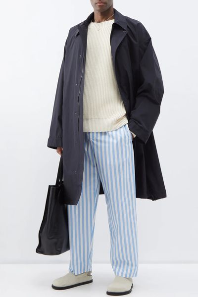 Ed Striped Organic-Cotton Poplin Trousers from META CAMPANIA COLLECTIVE 