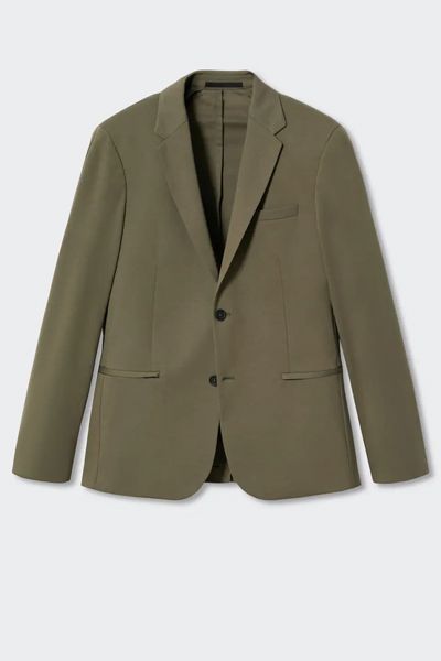 Slim-Fit Cotton Suit Jacket from Mango