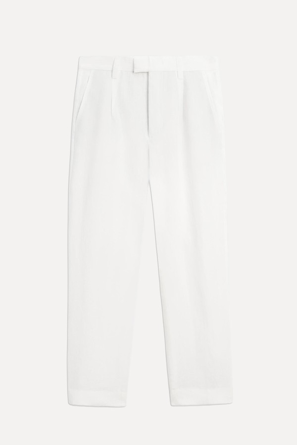 Darted 100% Linen Trousers from Massimo Dutti