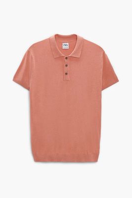 Basic Knit Polo Shirt