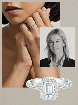Aura Emerald Cut Diamond Ring