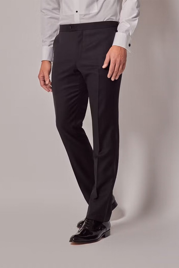 Slim Dinner Suit Trousers With Side Adjusters