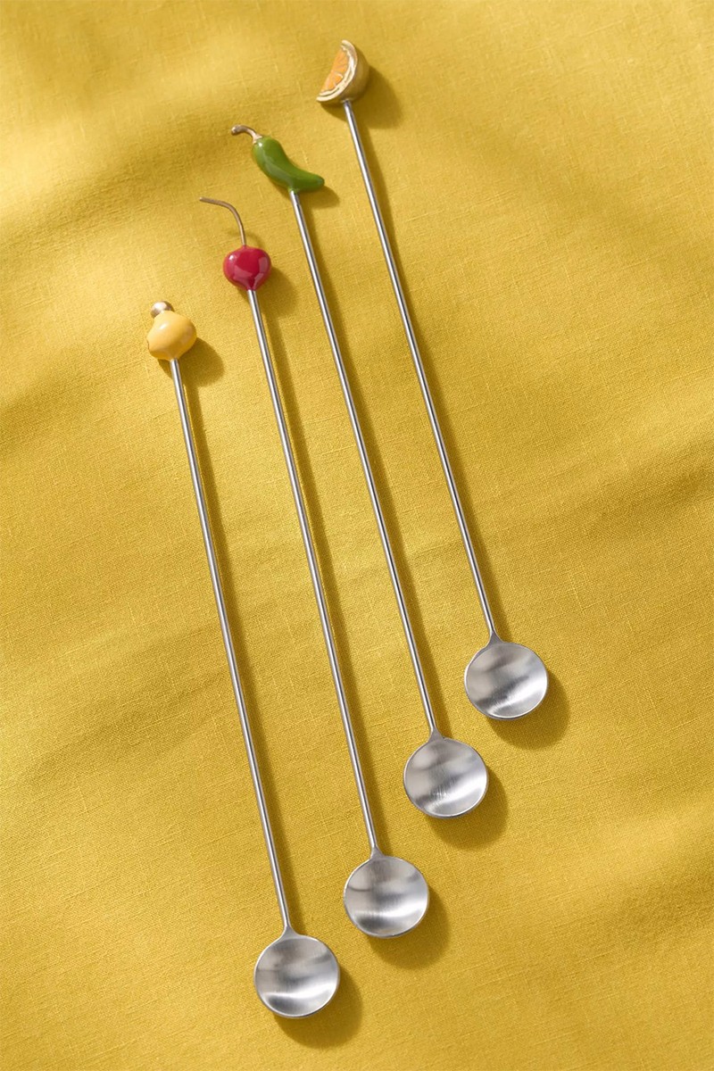 Set Of 4 Garnish Cocktail Spoons from Anthropologie