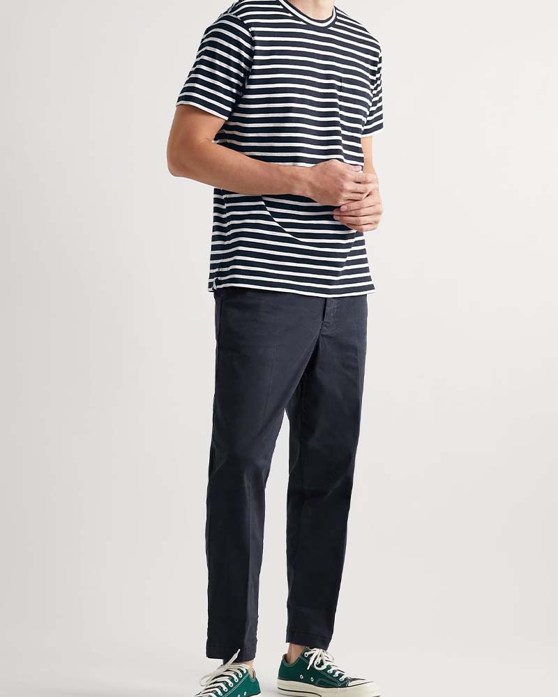 Striped Slub Cotton Jersey Printed T-Shirt, £50 | Alex Mill