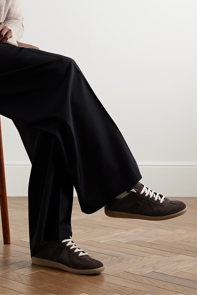 Replica Leather & Suede Sneakers from Maison Margiela