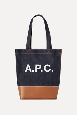 Denim And Leather Tote from A.P.C