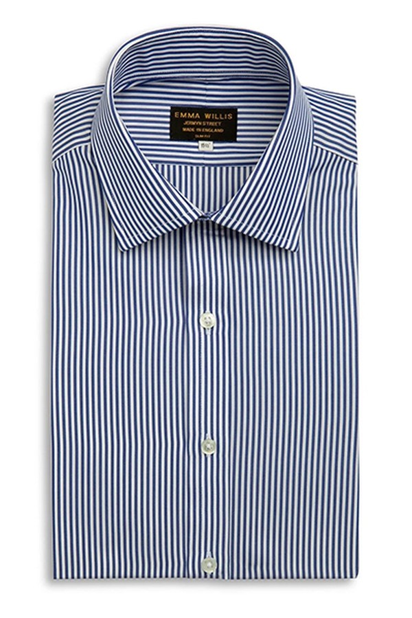 Navy Bengal Stripe Cotton Shirt