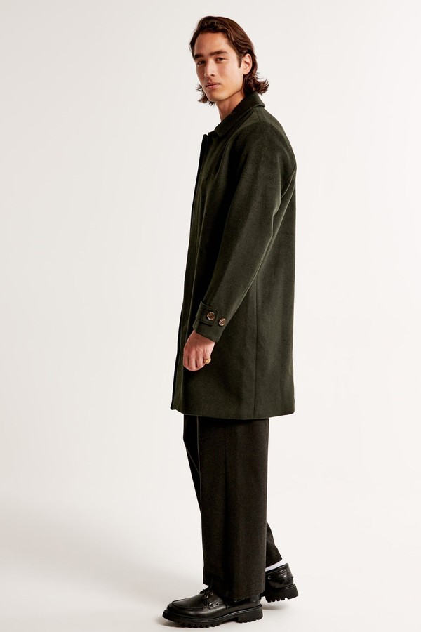 Wool-Blend Mac Coat