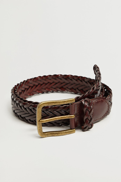 Braided Leather Belt from Mango