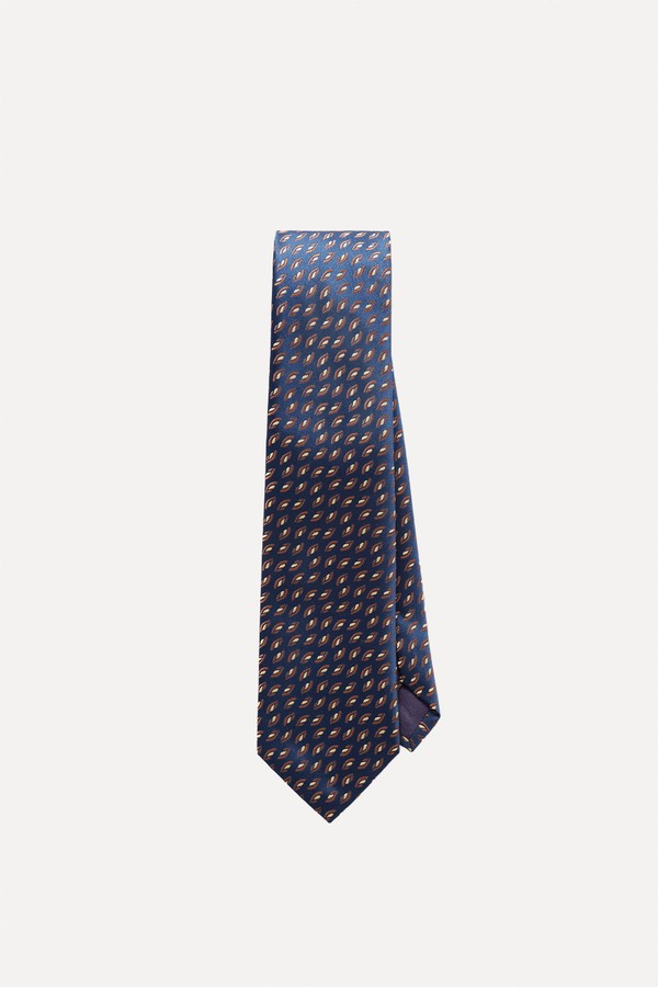 8.5cm Embroidered Silk Tie