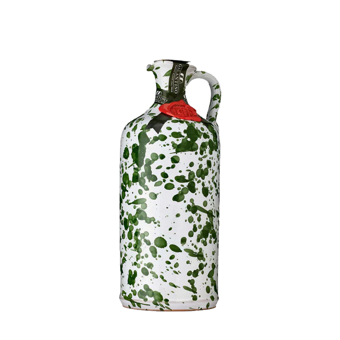 Puglian Extra Virgin Olive Oil in Green Splatter Ceramic Bottle from Sous Chef