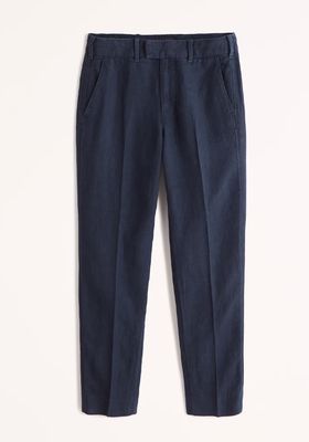 Straight Fit Linen Pant