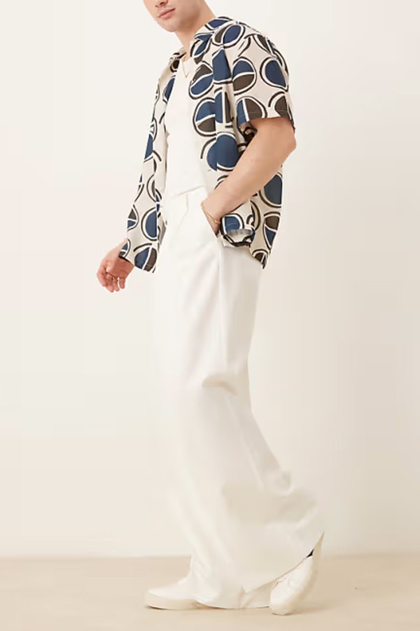 Loose Fit Trousers With Front Pleats from ASOS Design