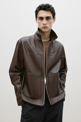 Nappa Leather Jacket With Pockets from Massimo Dutti