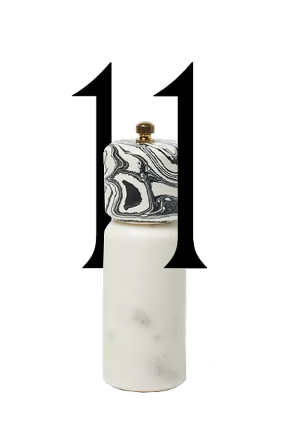 Monochrome Marbled Salt & Pepper Mill from Oliver Bonas