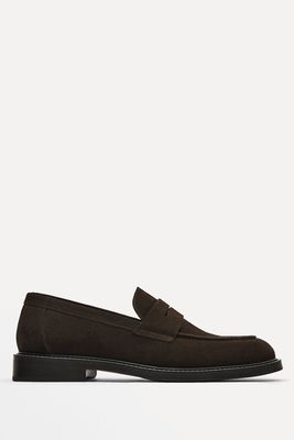 Split Suede Loafers from Massimo Dutti