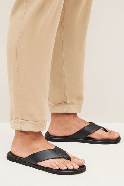 Leather Toe Post Sandals