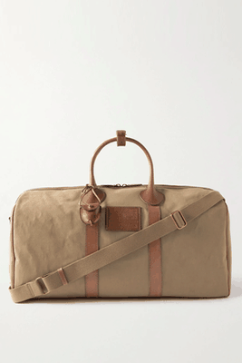 Leather-Trimmed Canvas Weekend Bag from Polo Ralph Lauren