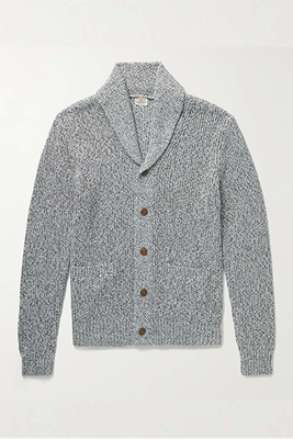 Shawl-Collar Cotton & Cashmere-Blend Cardigan from Faherty