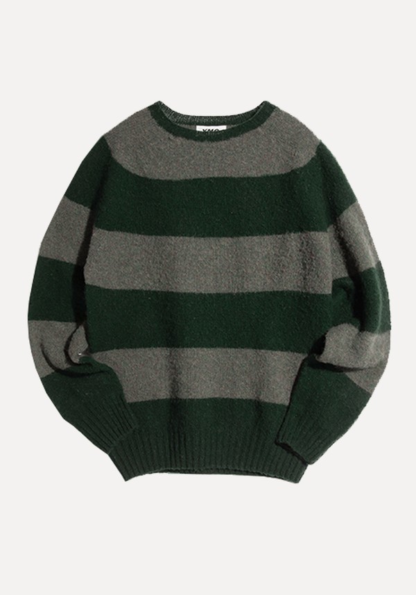 Suedehead Stripe Crew Neck Jumper
