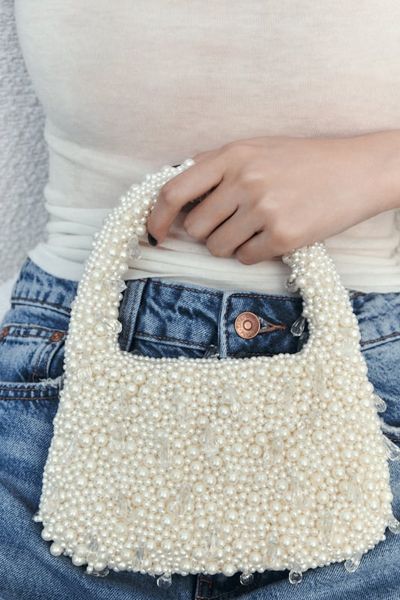 Faux Pearl Shoulder Bag from Zara