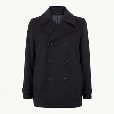 Wool Rich Double Breasted Peacoat