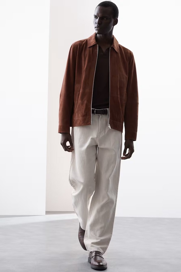 Suede Harrington Jacket