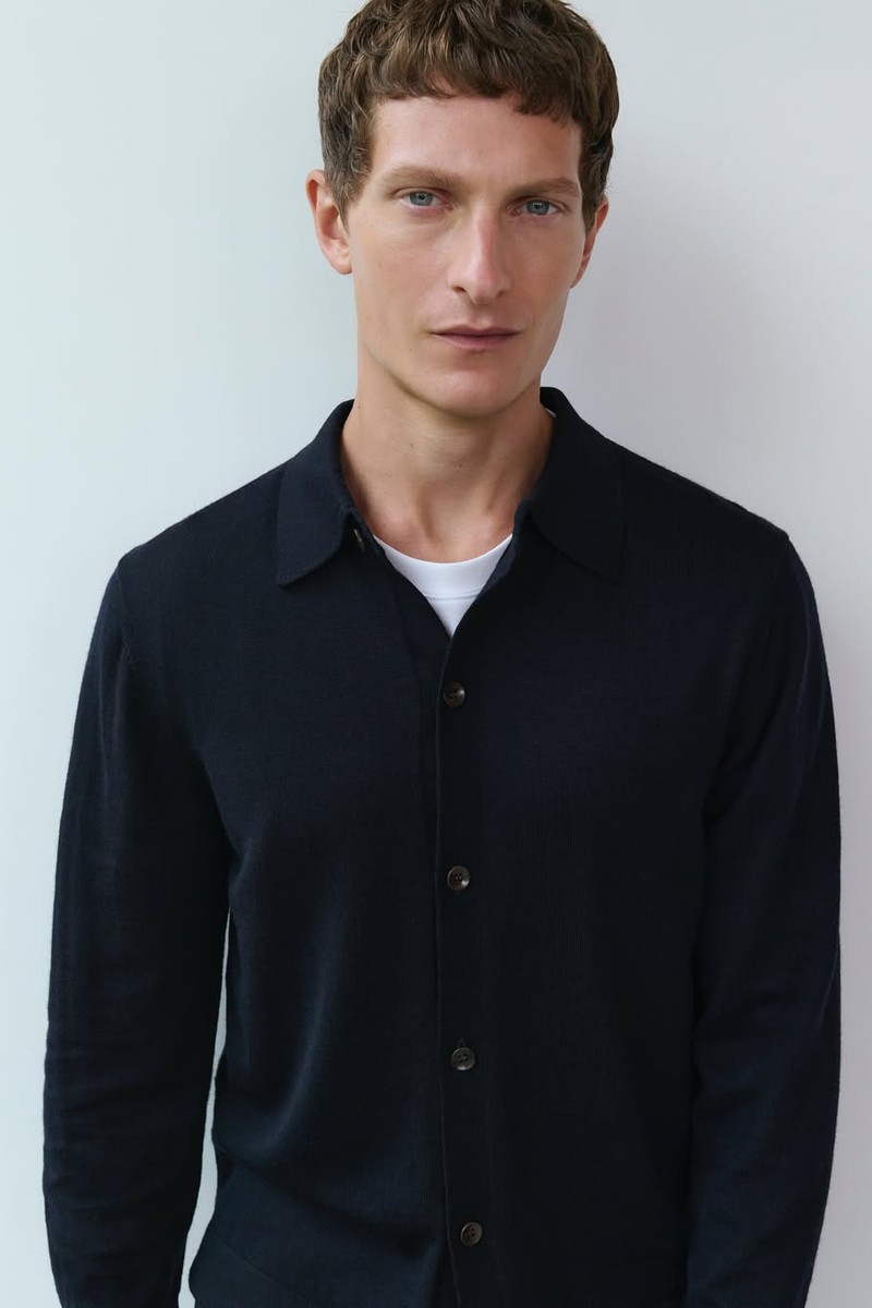 Fine Merino Knit Shirt